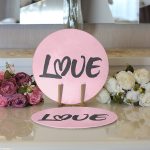 Realhomes Sevgililer Günü Temalı Özel Tasarım Dijital Baskılı Modern 2'li Yuvarlak Servis Altlığı - Supla Realhomes