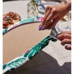 - Supla2li-901-Gorsel4 - Realhomes Realhomes Modern Yaprak Desenli Dijital Baskılı 2'li Yuvarlak Servis Altlığı - Supla Realhomes