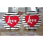 - Supla2li-9013-Gorsel2 - Realhomes Realhomes Sevgililer Günü Temalı Özel Tasarım Dijital Baskılı Modern 2'li Yuvarlak Servis Altlığı - Supla Realhomes