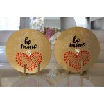 - Supla2li-9023-Gorsel2 - Realhomes Realhomes Sevgililer Günü Temalı Özel Tasarım Dijital Baskılı Modern 2'li Yuvarlak Servis Altlığı - Supla Realhomes