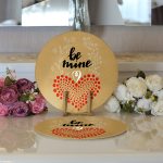 - Supla2li-9023-Gorsel3 - Realhomes Realhomes Sevgililer Günü Temalı Özel Tasarım Dijital Baskılı Modern 2'li Yuvarlak Servis Altlığı - Supla Realhomes