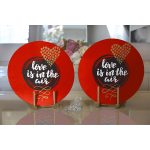 - Supla2li-9024-Gorsel2 - Realhomes Realhomes Sevgililer Günü Temalı Özel Tasarım Dijital Baskılı Modern 2'li Yuvarlak Servis Altlığı - Supla Realhomes