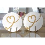 - Supla2li-9025-Gorsel2 - Realhomes Realhomes Sevgililer Günü Temalı Özel Tasarım Dijital Baskılı Modern 2'li Yuvarlak Servis Altlığı - Supla Realhomes