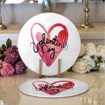 - Supla2li-9026-Gorsel1 - Realhomes Realhomes Sevgililer Günü Temalı Özel Tasarım Dijital Baskılı Modern 2'li Yuvarlak Servis Altlığı - Supla Realhomes