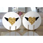 - Supla2li-9029-Gorsel2 - Realhomes Realhomes Sevgililer Günü Temalı Özel Tasarım Dijital Baskılı Modern 2'li Yuvarlak Servis Altlığı - Supla Realhomes