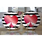 - Supla2li-9030-Gorsel2 - Realhomes Realhomes Sevgililer Günü Temalı Özel Tasarım Dijital Baskılı Modern 2'li Yuvarlak Servis Altlığı - Supla Realhomes