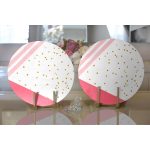 Realhomes Sevgililer Günü Temalı Özel Tasarım Dijital Baskılı Modern 2'li Yuvarlak Servis Altlığı - Supla Realhomes