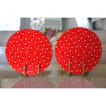 Realhomes Sevgililer Günü Temalı Özel Tasarım Dijital Baskılı Modern 2'li Yuvarlak Servis Altlığı - Supla Realhomes