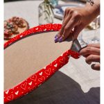 Realhomes Sevgililer Günü Temalı Özel Tasarım Dijital Baskılı Modern 2'li Yuvarlak Servis Altlığı - Supla Realhomes