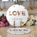 - Supla2li-9057-Gorsel1 - Realhomes Realhomes Sevgililer Günü Temalı Özel Tasarım Dijital Baskılı Modern 2'li Yuvarlak Servis Altlığı - Supla Realhomes