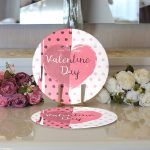 - Supla2li-9070-Gorsel3 - Realhomes Realhomes Sevgililer Günü Temalı Özel Tasarım Dijital Baskılı Modern 2'li Yuvarlak Servis Altlığı - Supla Realhomes