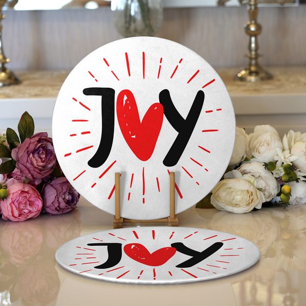 - Supla2li-9073-Gorsel1 - Realhomes  Realhomes Yeşil Siyah Yaprak Desenli Dijital Baskılı Modern 2'li Yuvarlak Servis Altlığı - Supla Realhomes