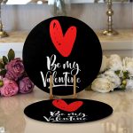- Supla2li-9074-Gorsel1 - Realhomes Realhomes Sevgililer Günü Temalı Özel Tasarım Dijital Baskılı Modern 2'li Yuvarlak Servis Altlığı - Supla Realhomes