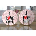 - Supla2li-9075-Gorsel2 - Realhomes Realhomes Sevgililer Günü Temalı Özel Tasarım Dijital Baskılı Modern 2'li Yuvarlak Servis Altlığı - Supla Realhomes