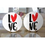 - Supla2li-9078-Gorsel2 - Realhomes Realhomes Sevgililer Günü Temalı Özel Tasarım Dijital Baskılı Modern 2'li Yuvarlak Servis Altlığı - Supla Realhomes