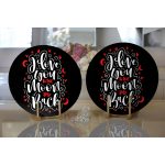 - Supla2li-9081-Gorsel2 - Realhomes Realhomes Sevgililer Günü Temalı Özel Tasarım Dijital Baskılı Modern 2'li Yuvarlak Servis Altlığı - Supla Realhomes