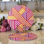 - Supla2li-9086-Gorsel1 - Realhomes Realhomes Sevgililer Günü Temalı Özel Tasarım Dijital Baskılı Modern 2'li Yuvarlak Servis Altlığı - Supla Realhomes