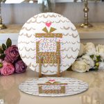 - Supla2li-9098-Gorsel1 - Realhomes Realhomes Sevgililer Günü Temalı Özel Tasarım Dijital Baskılı Modern 2'li Yuvarlak Servis Altlığı - Supla Realhomes