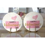 - Supla2li-9104-Gorsel2 - Realhomes Realhomes Sevgililer Günü Temalı Özel Tasarım Dijital Baskılı Modern 2'li Yuvarlak Servis Altlığı - Supla Realhomes