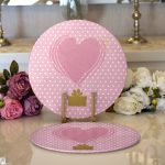 - Supla2li-9107-Gorsel1 - Realhomes Realhomes Sevgililer Günü Temalı Özel Tasarım Dijital Baskılı Modern 2'li Yuvarlak Servis Altlığı - Supla Realhomes