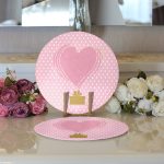 - Supla2li-9107-Gorsel3 - Realhomes Realhomes Sevgililer Günü Temalı Özel Tasarım Dijital Baskılı Modern 2'li Yuvarlak Servis Altlığı - Supla Realhomes