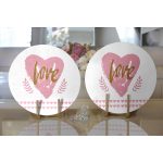 - Supla2li-9108-Gorsel2 - Realhomes Realhomes Sevgililer Günü Temalı Özel Tasarım Dijital Baskılı Modern 2'li Yuvarlak Servis Altlığı - Supla Realhomes