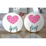 - Supla2li-9110-Gorsel2 - Realhomes Realhomes Sevgililer Günü Temalı Özel Tasarım Dijital Baskılı Modern 2'li Yuvarlak Servis Altlığı - Supla Realhomes