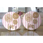 - Supla2li-9119-Gorsel2 - Realhomes Realhomes Sevgililer Günü Temalı Özel Tasarım Dijital Baskılı Modern 2'li Yuvarlak Servis Altlığı - Supla Realhomes