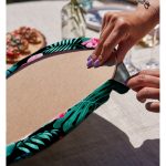 - Supla2li-912-Gorsel4 - Realhomes Realhomes Çiçek Desenli Dijital Baskılı Modern 2'li Yuvarlak Servis Altlığı - Supla Realhomes