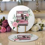 - Supla2li-9120-Gorsel1 - Realhomes Realhomes Sevgililer Günü Temalı Özel Tasarım Dijital Baskılı Modern 2'li Yuvarlak Servis Altlığı - Supla Realhomes