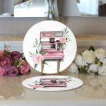 - Supla2li-9120-Gorsel3 - Realhomes Realhomes Sevgililer Günü Temalı Özel Tasarım Dijital Baskılı Modern 2'li Yuvarlak Servis Altlığı - Supla Realhomes