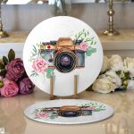 Realhomes Sevgililer Günü Temalı Özel Tasarım Dijital Baskılı Modern 2'li Yuvarlak Servis Altlığı - Supla Realhomes