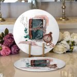 - Supla2li-9123-Gorsel1 - Realhomes Realhomes Sevgililer Günü Temalı Özel Tasarım Dijital Baskılı Modern 2'li Yuvarlak Servis Altlığı - Supla Realhomes