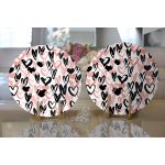 - Supla2li-9125-Gorsel2 - Realhomes Realhomes Sevgililer Günü Temalı Özel Tasarım Dijital Baskılı Modern 2'li Yuvarlak Servis Altlığı - Supla Realhomes