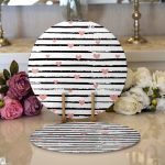 Realhomes Sevgililer Günü Temalı Özel Tasarım Dijital Baskılı Modern 2'li Yuvarlak Servis Altlığı - Supla Realhomes