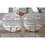 Realhomes Sevgililer Günü Temalı Özel Tasarım Dijital Baskılı Modern 2'li Yuvarlak Servis Altlığı - Supla Realhomes