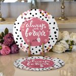 - Supla2li-9128-Gorsel1 - Realhomes Realhomes Sevgililer Günü Temalı Özel Tasarım Dijital Baskılı Modern 2'li Yuvarlak Servis Altlığı - Supla Realhomes