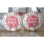 - Supla2li-9128-Gorsel2 - Realhomes Realhomes Sevgililer Günü Temalı Özel Tasarım Dijital Baskılı Modern 2'li Yuvarlak Servis Altlığı - Supla Realhomes