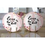 - Supla2li-9129-Gorsel2 - Realhomes Realhomes Sevgililer Günü Temalı Özel Tasarım Dijital Baskılı Modern 2'li Yuvarlak Servis Altlığı - Supla Realhomes