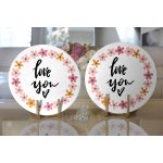 - Supla2li-9130-Gorsel2 - Realhomes Realhomes Sevgililer Günü Temalı Özel Tasarım Dijital Baskılı Modern 2'li Yuvarlak Servis Altlığı - Supla Realhomes