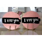 Realhomes Sevgililer Günü Temalı Özel Tasarım Dijital Baskılı Modern 2'li Yuvarlak Servis Altlığı - Supla Realhomes