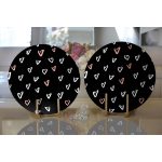 - Supla2li-9139-Gorsel2 - Realhomes Realhomes Sevgililer Günü Temalı Özel Tasarım Dijital Baskılı Modern 2'li Yuvarlak Servis Altlığı - Supla Realhomes