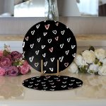 - Supla2li-9139-Gorsel3 - Realhomes Realhomes Sevgililer Günü Temalı Özel Tasarım Dijital Baskılı Modern 2'li Yuvarlak Servis Altlığı - Supla Realhomes