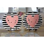 - Supla2li-9143-Gorsel2 - Realhomes  Realhomes Sevgililer Günü Temalı Özel Tasarım Dijital Baskılı Modern 2'li Yuvarlak Servis Altlığı - Supla Realhomes