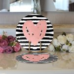 - Supla2li-9143-Gorsel3 - Realhomes  Realhomes Sevgililer Günü Temalı Özel Tasarım Dijital Baskılı Modern 2'li Yuvarlak Servis Altlığı - Supla Realhomes