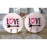 - Supla2li-9168-Gorsel2 - Realhomes Realhomes Sevgililer Günü Temalı Özel Tasarım Dijital Baskılı Modern 2'li Yuvarlak Servis Altlığı - Supla Realhomes