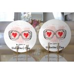 Realhomes Sevgililer Günü Temalı Özel Tasarım Dijital Baskılı Modern 2'li Yuvarlak Servis Altlığı - Supla Realhomes