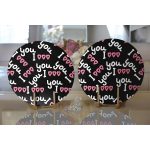 Realhomes Sevgililer Günü Temalı Özel Tasarım Dijital Baskılı Modern 2'li Yuvarlak Servis Altlığı - Supla Realhomes