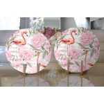 - Supla2li-918-Gorsel2 - Realhomes Realhomes Flamingo Desenli Dijital Baskılı Modern 2'li Yuvarlak Servis Altlığı - Supla Realhomes