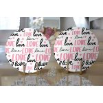 - Supla2li-9180-Gorsel2 - Realhomes Realhomes Sevgililer Günü Temalı Özel Tasarım Dijital Baskılı Modern 2'li Yuvarlak Servis Altlığı - Supla Realhomes